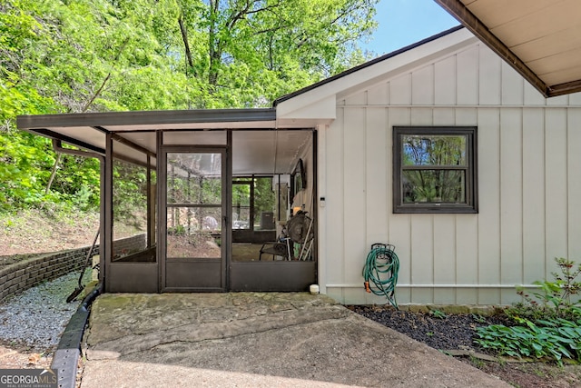 41 Mike Foster Ln, Clayton, GA 30525 - doorway to property with board and batten siding
