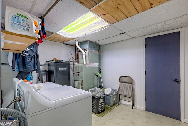 41 Mike Foster Ln, Clayton, GA 30525 - finished basement with separate washer and dryer, heating unit, and a drop ceiling