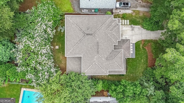 1267 Thomas Rd, Decatur, GA 30030 - view from above of property with a pool