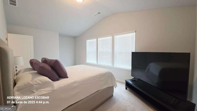 2757 Malton Way, Loganville, GA 30052 - bedroom featuring vaulted ceiling and carpet