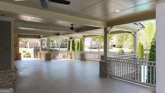 622 Rocky Creek Pt, Woodstock, GA 30188 - view of patio / terrace with ceiling fan