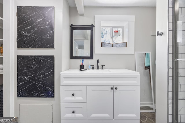 20 Willingham St SW, Rome, GA 30161 - bathroom featuring marble look tiles and vanity