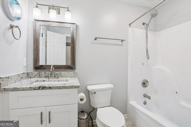 9725 Kings Rd, Gainesville, GA 30506 - full bath with toilet, vanity, and shower / tub combination