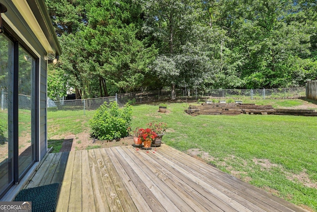 9725 Kings Rd, Gainesville, GA 30506 - wooden deck featuring view of wooded area and a garden