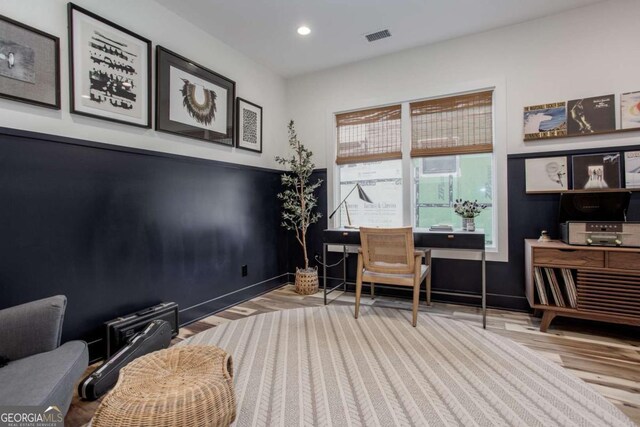 1168 Mado Loop, Chattahoochee Hills, GA 30268 - office area featuring wood finished floors and recessed lighting