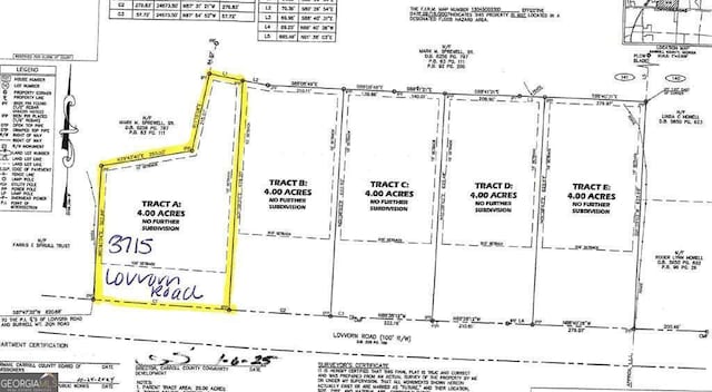 3715 Lovvorn Rd, Carrollton, GA 30117 - map of parcels