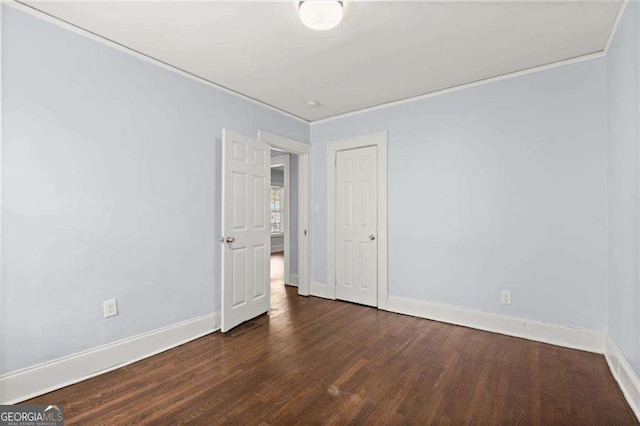 1686 Alvarado Ter SW, Atlanta, GA 30310 - spare room featuring crown molding and wood finished floors
