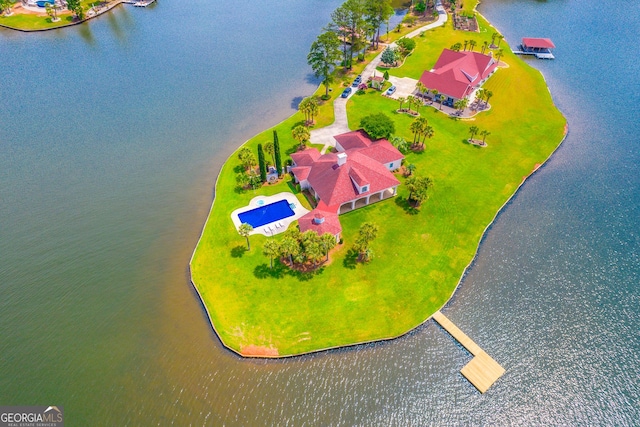745 Chickasaw Trl S, Sparta, GA 31087 - bird's eye view of a large body of water