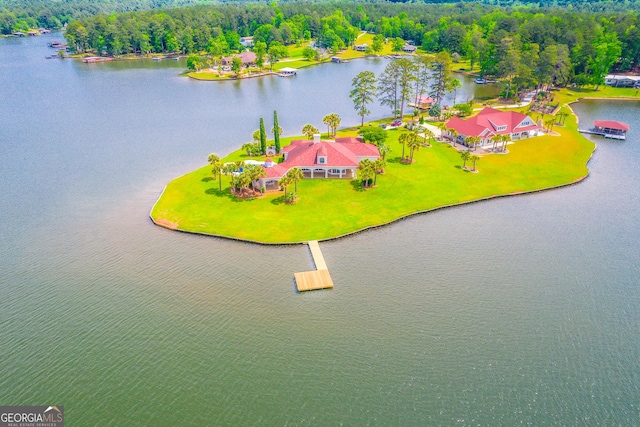 745 Chickasaw Trl S, Sparta, GA 31087 - aerial view of a nearby body of water