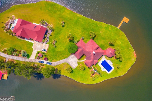 745 Chickasaw Trl S, Sparta, GA 31087 - drone / aerial view of a large body of water