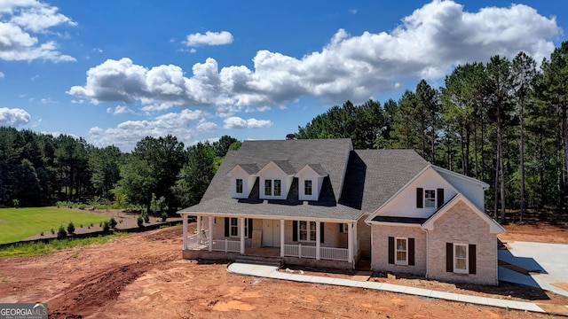 19 Trimble Way SE, Rome, GA 30161 - view of front of home featuring a porch, brick siding, and a view of trees