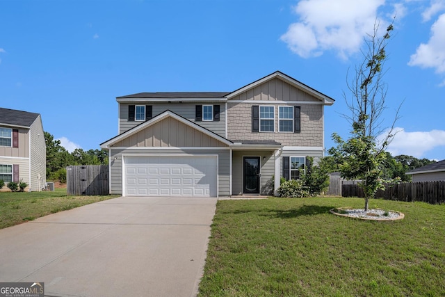 1776 Cheryl Ave, Griffin, GA 30224 - traditional home with concrete driveway, board and batten siding, and an attached garage
