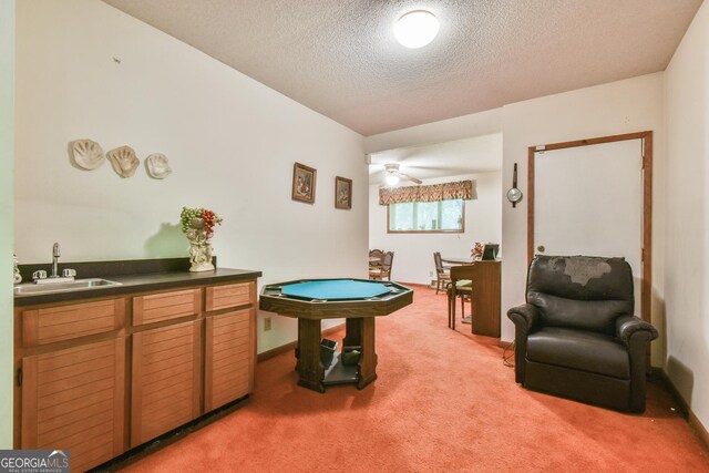 8120 Ball Mill Rd, Atlanta, GA 30350 - playroom featuring a sink, light colored carpet, and a textured ceiling