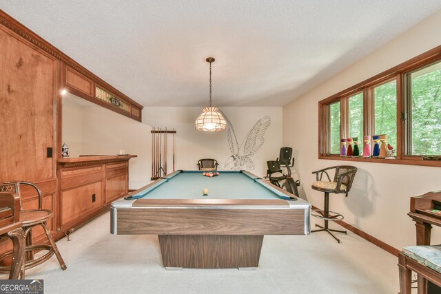 8120 Ball Mill Rd, Atlanta, GA 30350 - playroom featuring light carpet, pool table, and baseboards