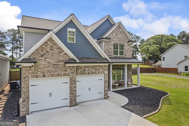 830 Tom Miller Rd, Bethlehem, GA 30620 - craftsman-style house featuring concrete driveway, brick siding, roof with shingles, and central AC