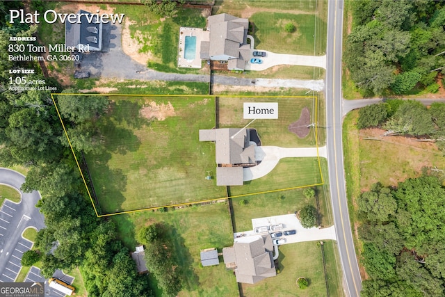 830 Tom Miller Rd, Bethlehem, GA 30620 - view of property location featuring property parcel outlined