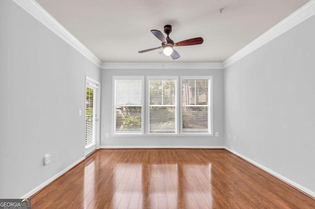 1850 Cotillion Dr Unit 3123, Atlanta, GA 30338 - empty room with crown molding, ceiling fan, and wood finished floors