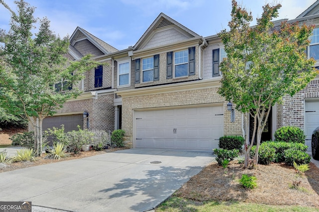 5016 Garrett Ct, Alpharetta, GA 30005 - view of front of property with an attached garage, concrete driveway, and brick siding