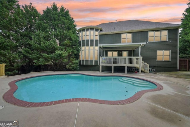 1979 Alcovy Shoals Blf, Lawrenceville, GA 30045 - swimming pool with a patio area and a wooden deck