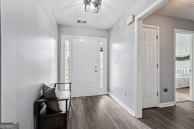 1415 Langdon Park Ct, Winder, GA 30680 - foyer entrance featuring a textured ceiling and wood finished floors