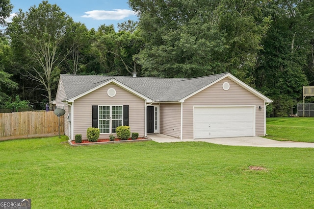 1415 Langdon Park Ct, Winder, GA 30680 - ranch-style home with driveway, a garage, and a shingled roof