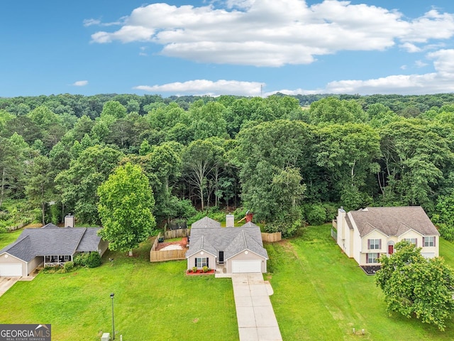 1415 Langdon Park Ct, Winder, GA 30680 - aerial view of property and surrounding area featuring a heavily wooded area