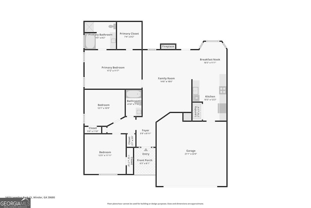 1415 Langdon Park Ct, Winder, GA 30680 - view of home floor plan