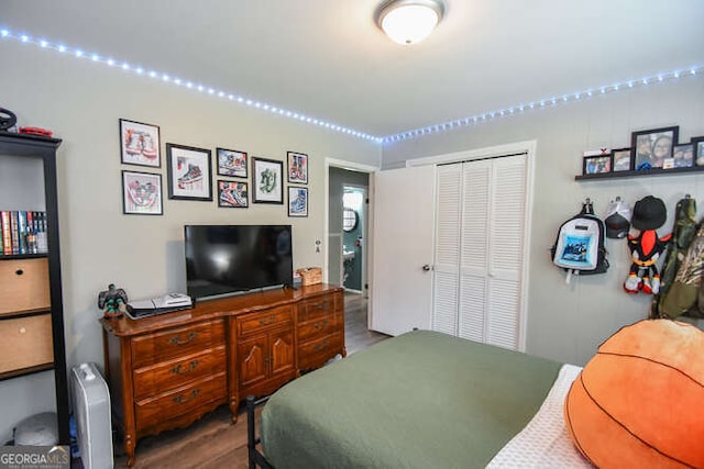 120 Chambers Ave, Cornelia, GA 30531 - bedroom with wood finished floors and a closet
