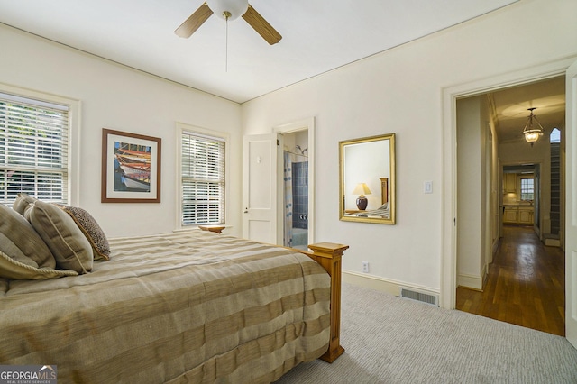 1821 N Rock Springs Rd NE, Atlanta, GA 30324 - bedroom featuring a ceiling fan and wood finished floors