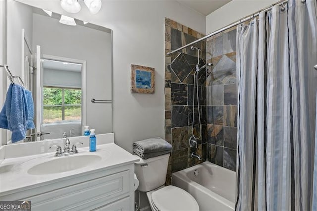9065 Yellow Pine Ct, Gainesville, GA 30506 - full bathroom featuring shower / tub combo with curtain and vanity