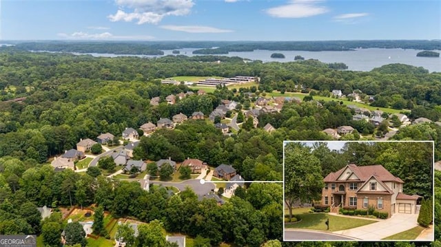 9065 Yellow Pine Ct, Gainesville, GA 30506 - aerial view of property and surrounding area with property boundaries highlighted