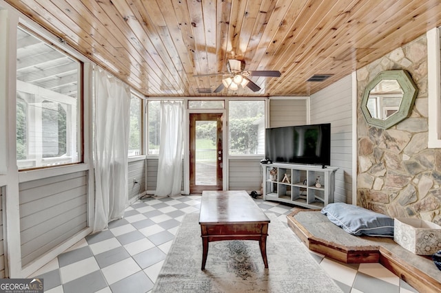 1365 Lower Creighton Rd, Cumming, GA 30028 - sunroom / solarium with a ceiling fan