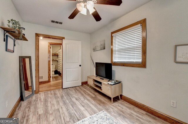 1365 Lower Creighton Rd, Cumming, GA 30028 - bedroom featuring light wood finished floors and a ceiling fan