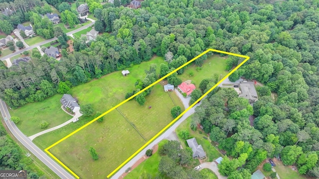 1365 Lower Creighton Rd, Cumming, GA 30028 - aerial view of property's location featuring property parcel outlined