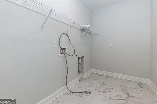 740 Pineberry Ct, Grayson, GA 30017 - washroom with light marble finish flooring, washer hookup, and hookup for an electric dryer
