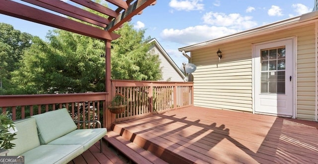 475 Cascade Rise Ct, South Fulton, GA 30331 - deck featuring a pergola and outdoor lounge area