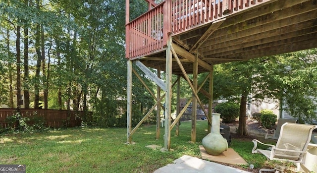 475 Cascade Rise Ct, South Fulton, GA 30331 - view of yard featuring a wooden deck