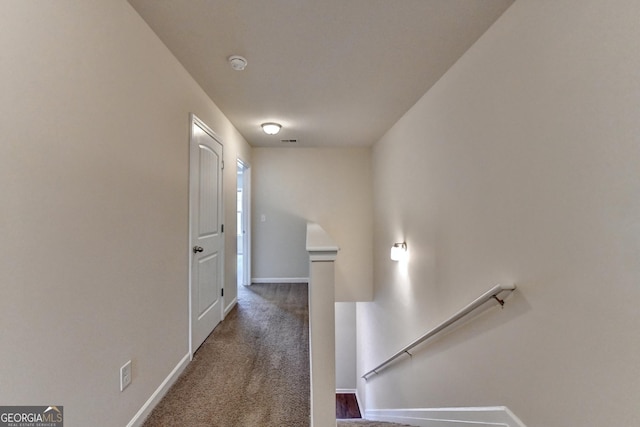 5831 Taka Ln, Lithonia, GA 30038 - corridor featuring an upstairs landing, baseboards, and carpet flooring