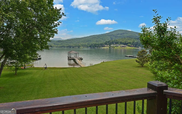 2156 Mockingbird Ln, Hiawassee, GA 30546 - water view with a mountain backdrop