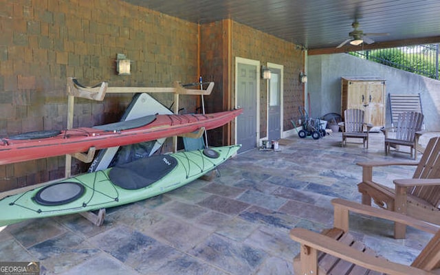 2156 Mockingbird Ln, Hiawassee, GA 30546 - view of patio / terrace with a ceiling fan