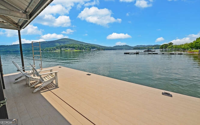 2156 Mockingbird Ln, Hiawassee, GA 30546 - dock with a water and mountain view