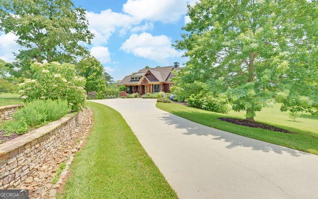 2156 Mockingbird Ln, Hiawassee, GA 30546 - view of front of house featuring driveway and a front yard