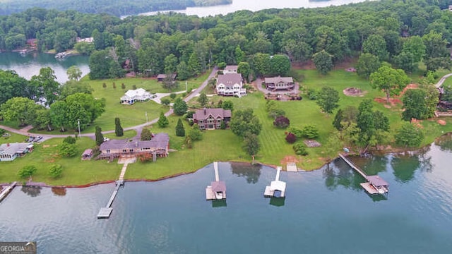 2156 Mockingbird Ln, Hiawassee, GA 30546 - drone / aerial view of a large body of water and a heavily wooded area