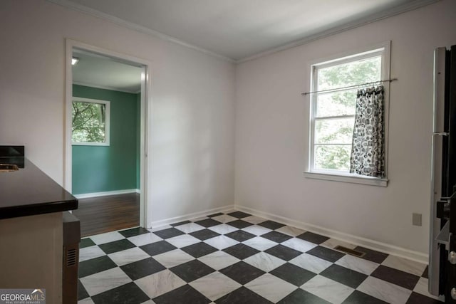 140 Lakeview St, Athens, GA 30601 - unfurnished dining area with crown molding and baseboards