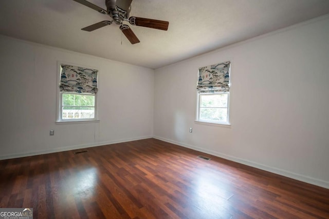 140 Lakeview St, Athens, GA 30601 - unfurnished room with plenty of natural light, wood finished floors, ceiling fan, and crown molding