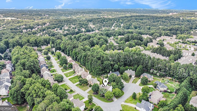 300 Windsor Chase Trl, Johns Creek, GA 30097 - aerial perspective of suburban area with a heavily wooded area