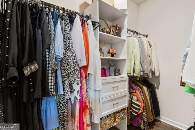 160 Winner St, Acworth, GA 30102 - walk in closet featuring wood finished floors