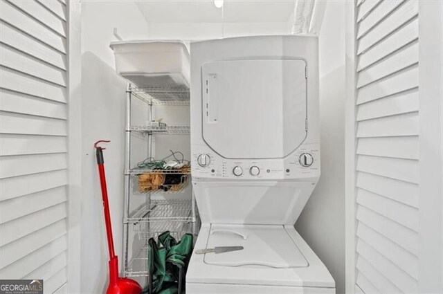 57 Cantey Pl NW, Atlanta, GA 30327 - laundry room with stacked washer / drying machine