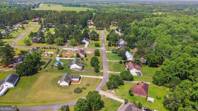 903 Teepee Way, Statesboro, GA 30461 - aerial view of property and surrounding area with a forest and nearby suburban area