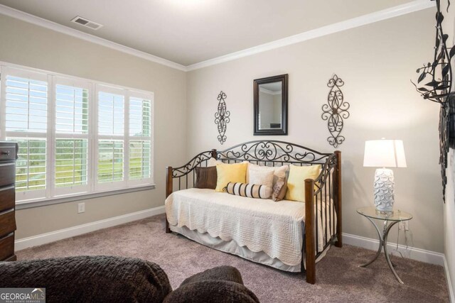 1604 Falcon Ct, Locust Grove, GA 30248 - bedroom featuring carpet flooring, ornamental molding, and baseboards